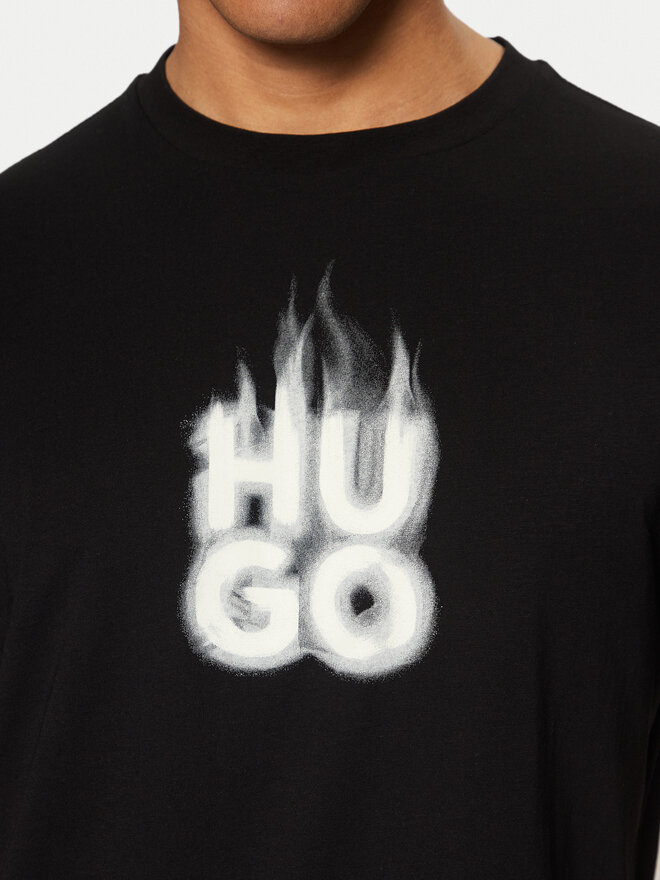 HUGO HUGO Camiseta Dalayer 50535363 Negro Regular Fit