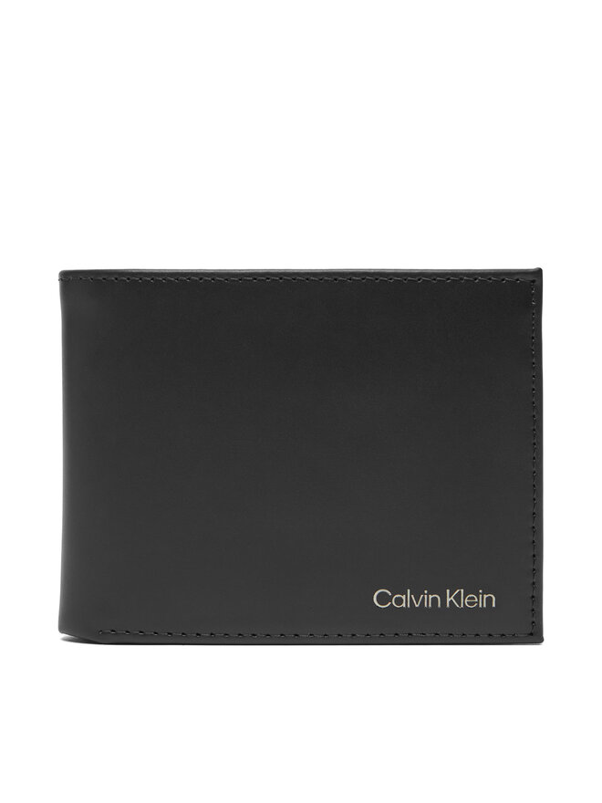 Calvin Klein Pánska peňaženka Calvin Klein Ck Smooth Billfold W/ Coin Walle LV04D1105G Čierna