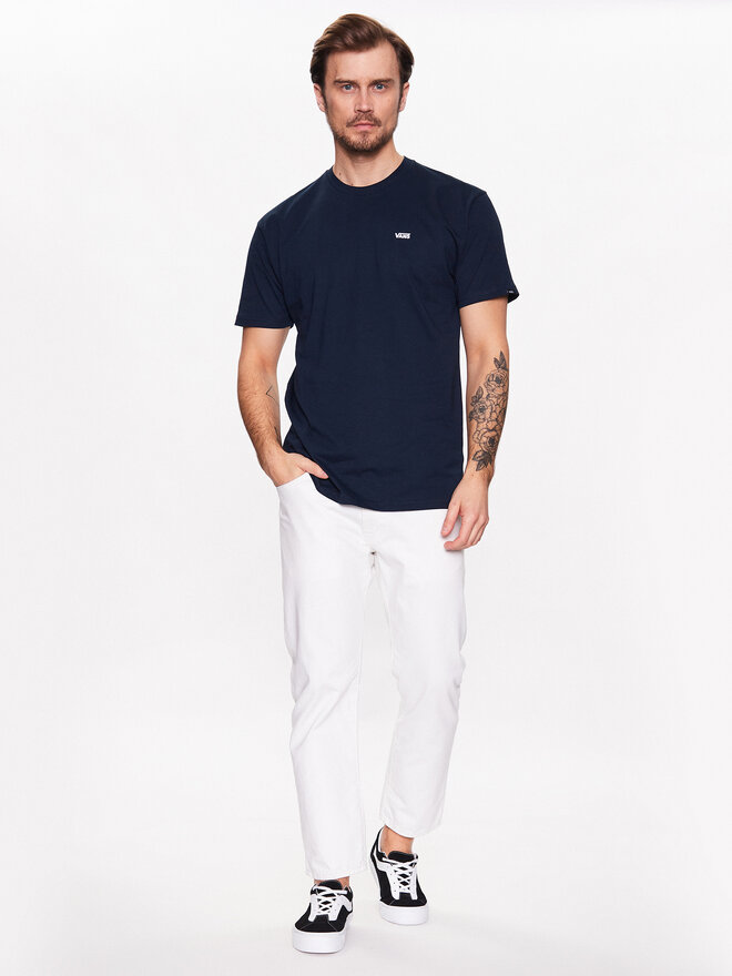 Vans Vans Marškinėliai Left Chest Logo VN0A3CZE Tamsiai mėlyna Classic Fit