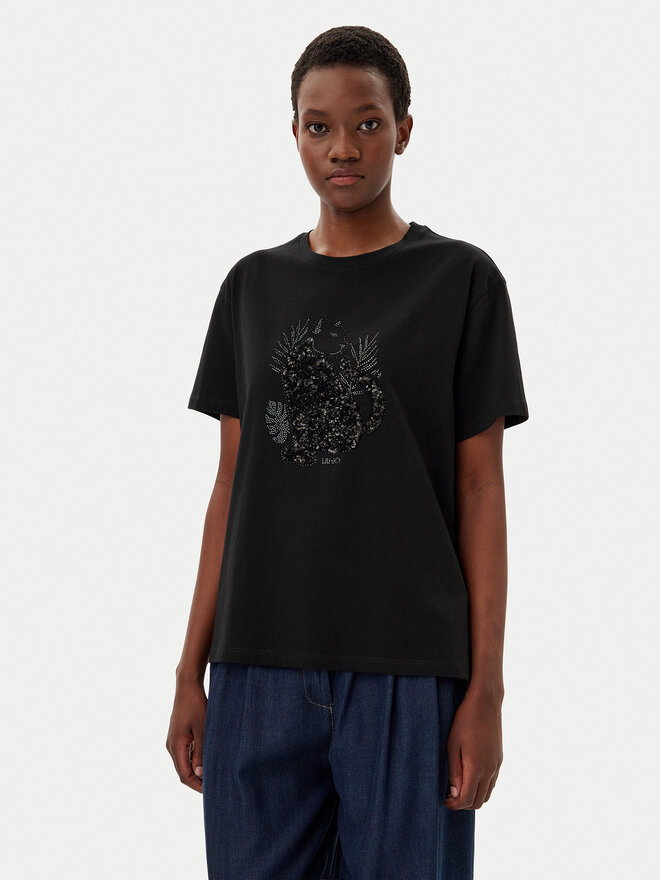 Liu Jo Liu Jo Camiseta WA5230 JS904 Negro Regular Fit