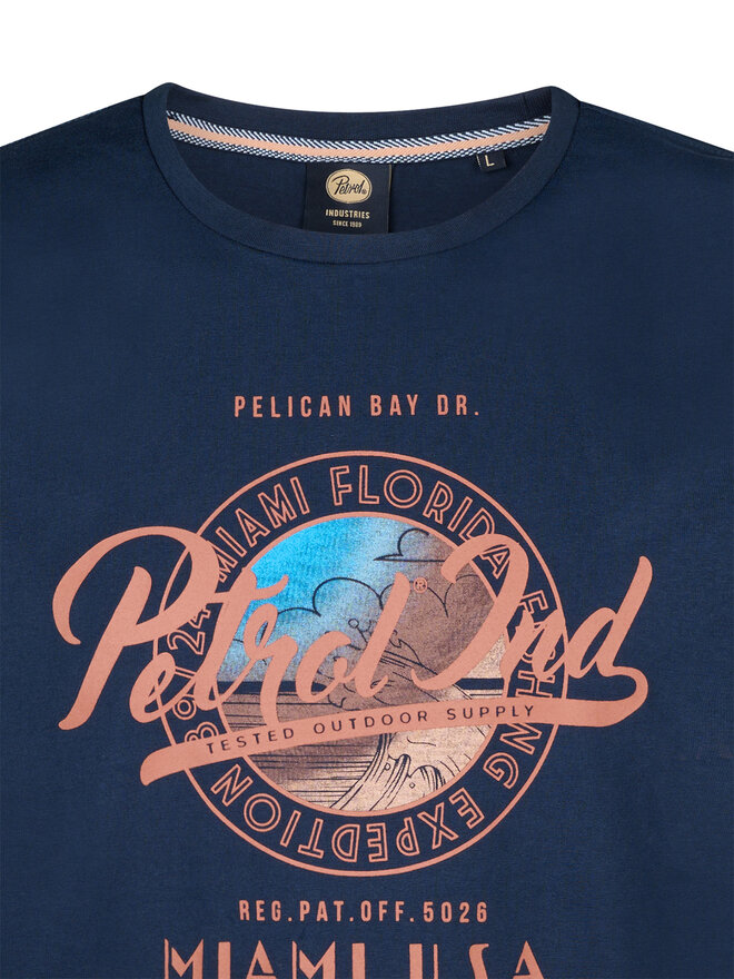 Petrol Industries Petrol Industries Camiseta M-1050-TSR602 Azul marino Regular Fit