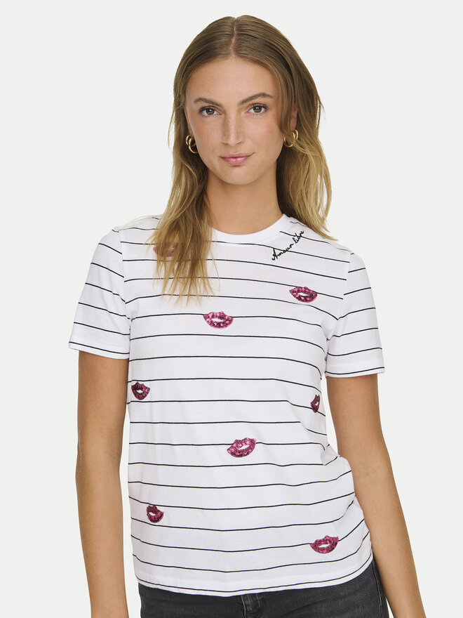 ONLY ONLY Marškinėliai Kita 15332698 Balta Regular Fit
