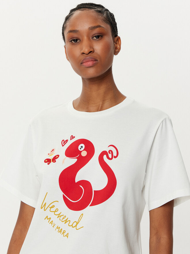 Weekend Max Mara Weekend Max Mara Camiseta Cabina 2515971041 Blanco Regular Fit