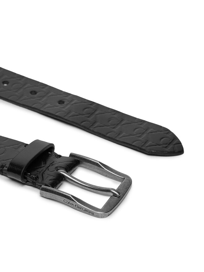 Calvin Klein Ζώνη Ανδρική Calvin Klein Classic Flat Lthr Belt 35Mm Aop K50K511518 Μαύρο
