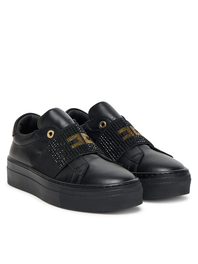 Elisabetta Franchi Снікерcи Elisabetta Franchi Low Cut Velcro F4A9-E0355-1251 S Чорний