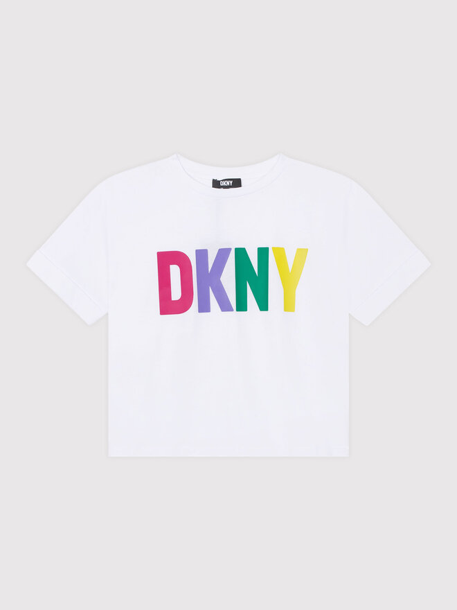 DKNY DKNY Camiseta D35S31 S Blanco Relaxed Fit