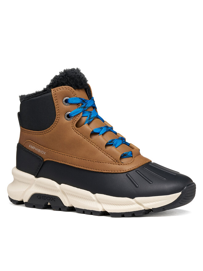 Geox Schnürschuhe Geox J Flexyper Plus Boy B Abx J56LCB 0MECE C0013 M Braun