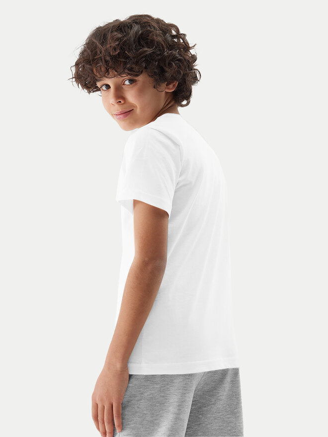 4F 4F T-Shirt 4FJWSS24TTSHM1115 Λευκό Regular Fit