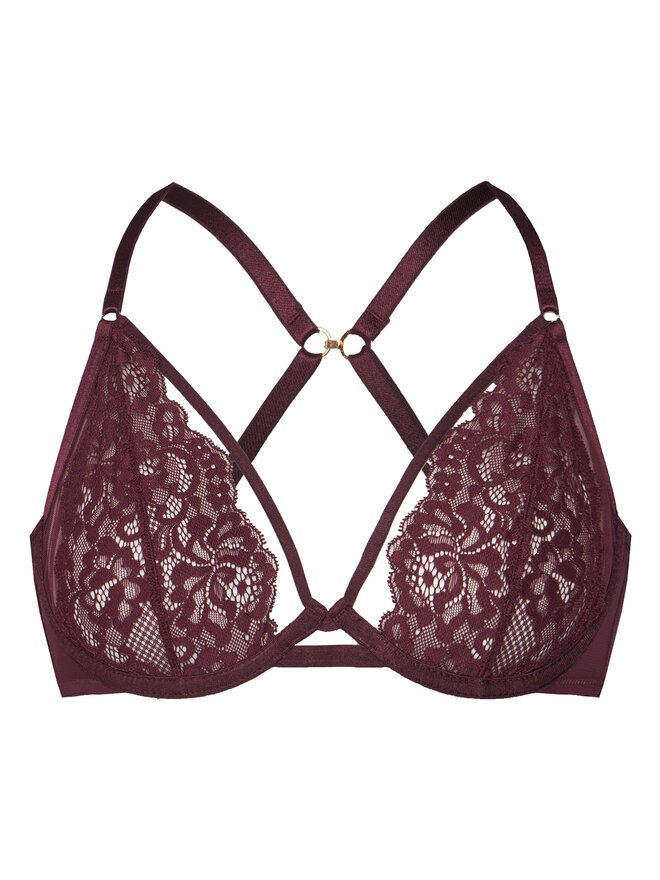 Hunkemöller Hunkemöller Sujetador con aros 302379 Guinda/burdeos