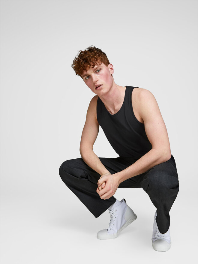 Jack&Jones Jack&Jones Set 2 majic brez rokavov Basic 12133910 Črna Regular Fit