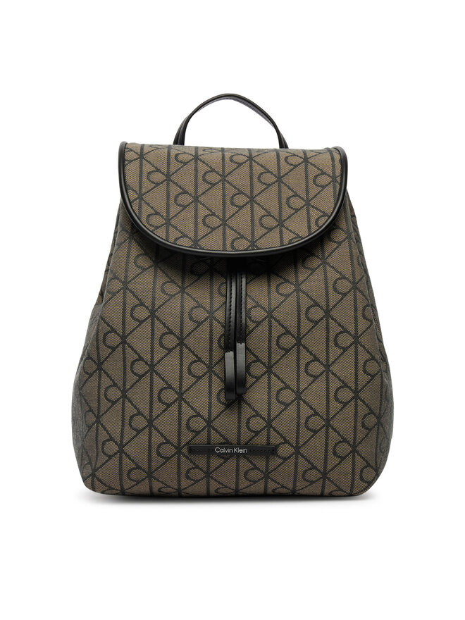 Calvin Klein Rucksack Calvin Klein Emblem Aop Jacquard Backpack LV04F3536G Braun