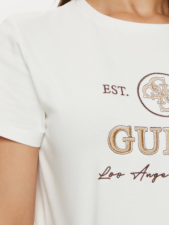 Guess Guess Camiseta V5RI05 J1314 Écru Regular Fit