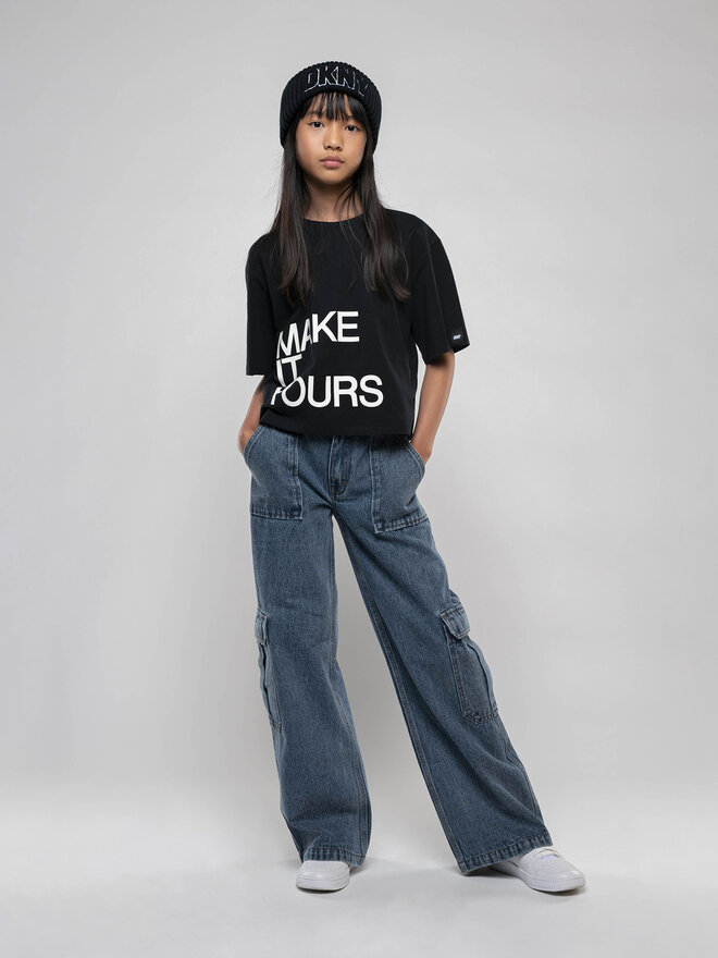 DKNY DKNY T-Shirt D35T18 D Schwarz Regular Fit