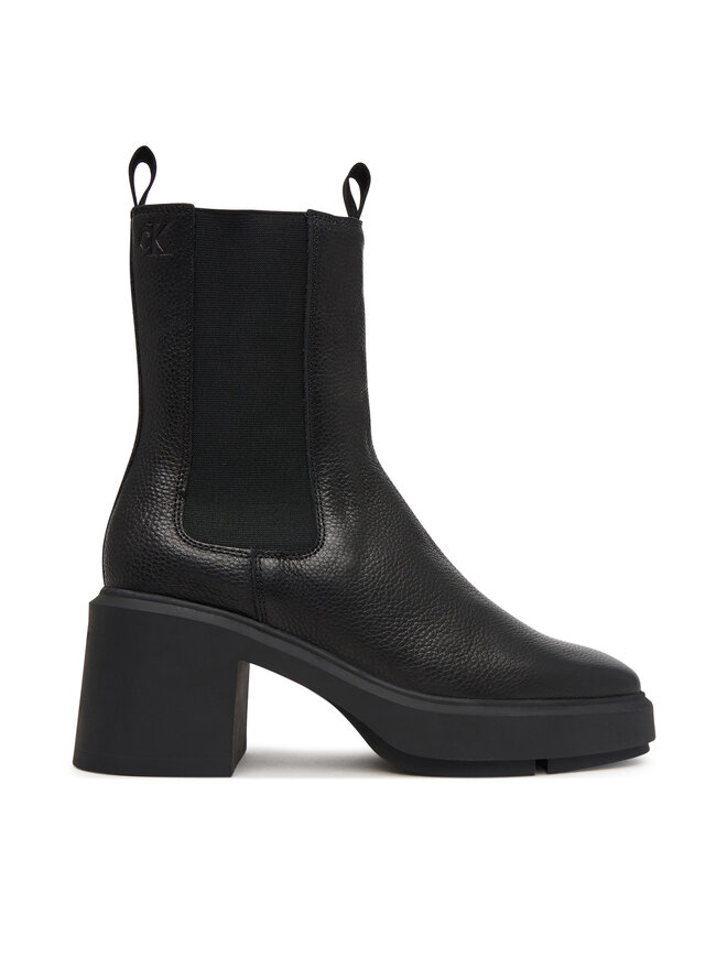 Calvin Klein Stiefeletten Calvin Klein Block Heel Chelsea Boot Lth HW0HW03694 Schwarz