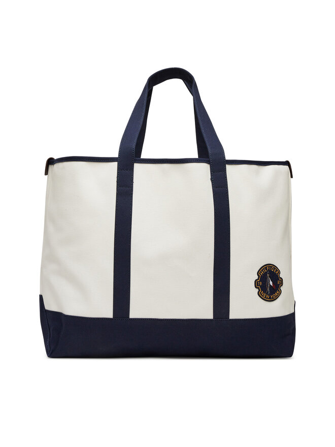 Tommy Hilfiger Дамска чанта Tommy Hilfiger Th Summer Tote AM0AM13557 Бял