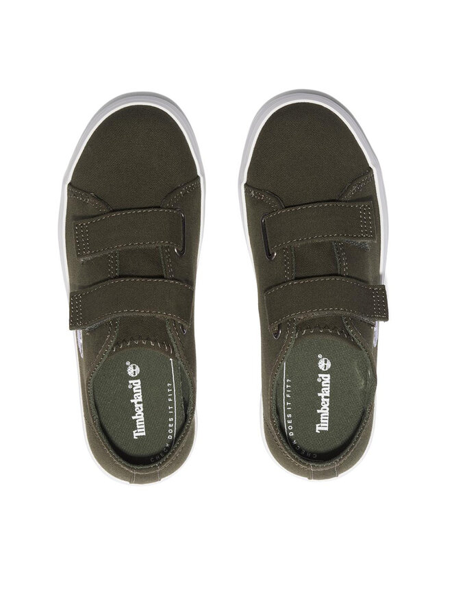 Timberland Πάνινα παπούτσια Timberland Newport Bay Low Hook & Loop Sneaker TB0A66U9EZ91 Χακί