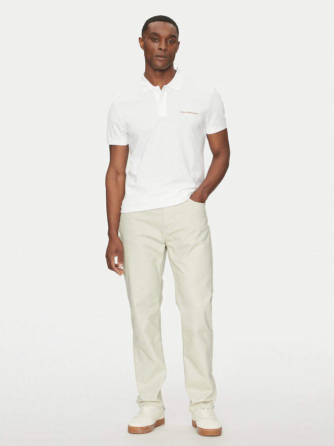 Calvin Klein Jeans Calvin Klein Jeans Poloshirt Monologo J30J325664 Weiß Regular Fit