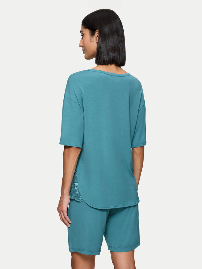Triumph Triumph Pizsama Timeless Sensuality 10222627 Türkizkék Relaxed Fit