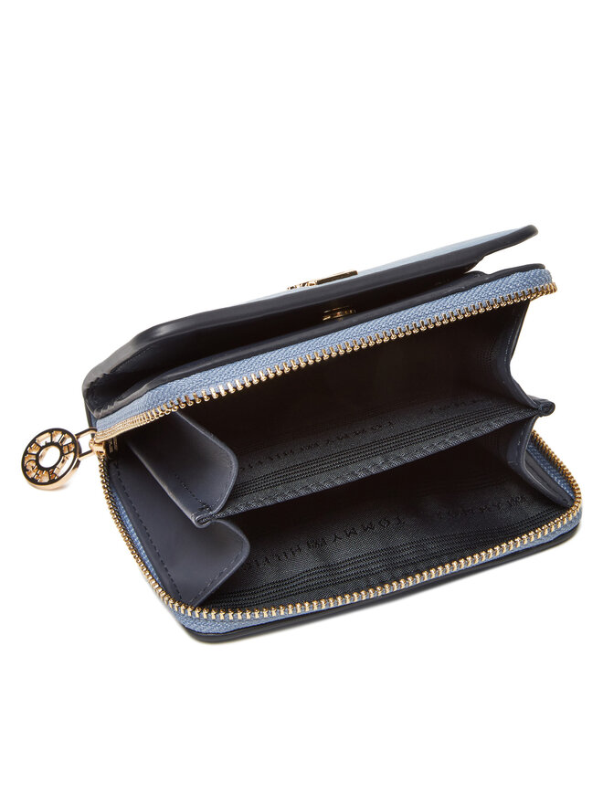 Tommy Hilfiger Portofel Mic de Damă Tommy Hilfiger Th Distinct Med Za AW0AW17473 Albastru celest