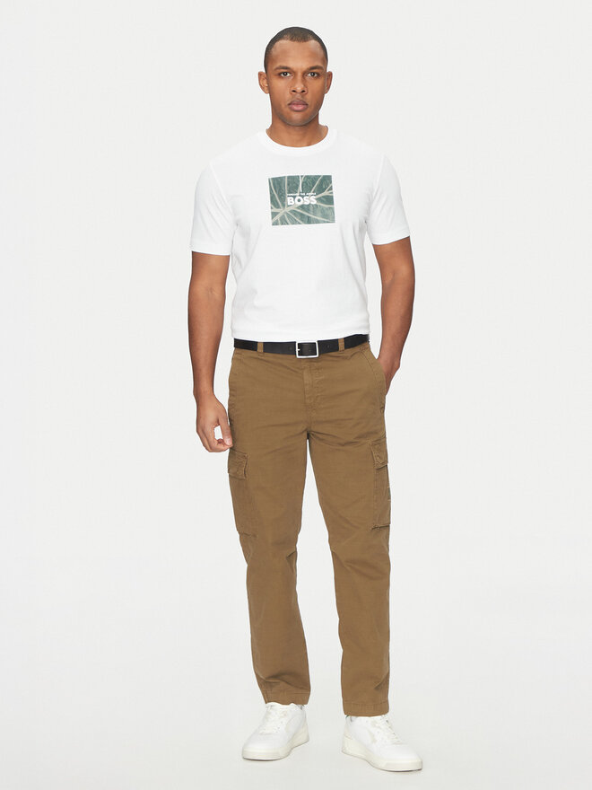 BOSS BOSS Camiseta Injungle 50535112 Blanco Regular Fit