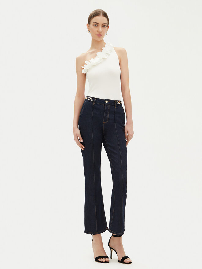 Fracomina Fracomina Felső FR25ST2018J46301 Ekru Regular Fit