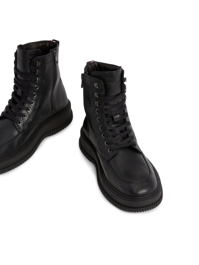 Tommy Hilfiger Stivali Tommy Hilfiger Th Everyday Class Termo Lth Boot FM0FM04658 Nero