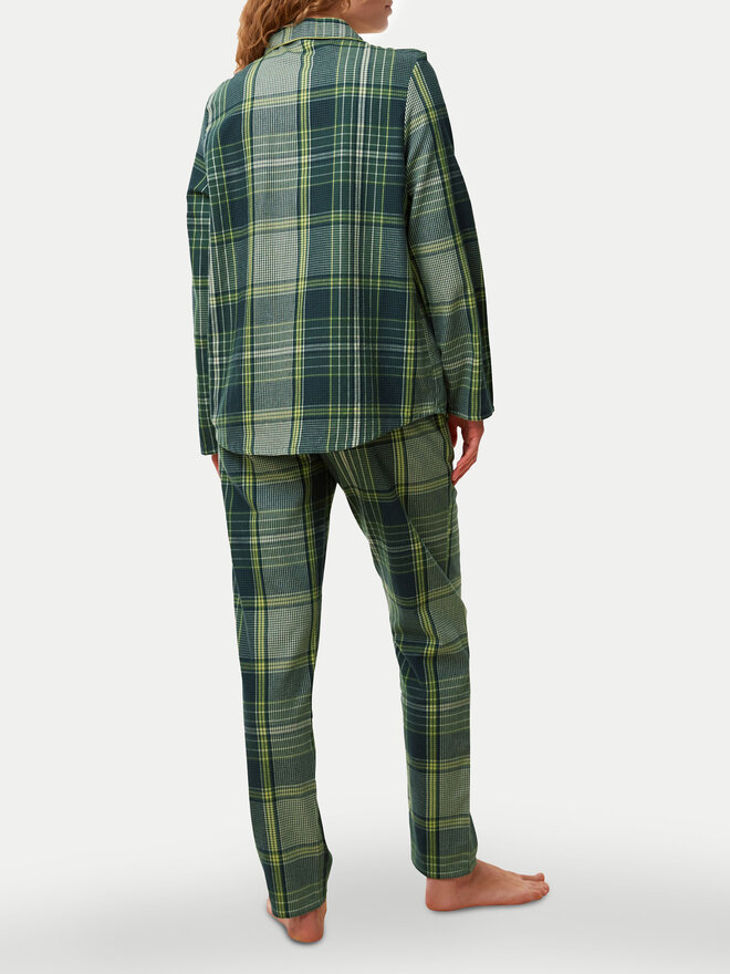 Triumph Triumph Pyjama Boyfriend PW X Checks 10216554 Grün Relaxed Fit