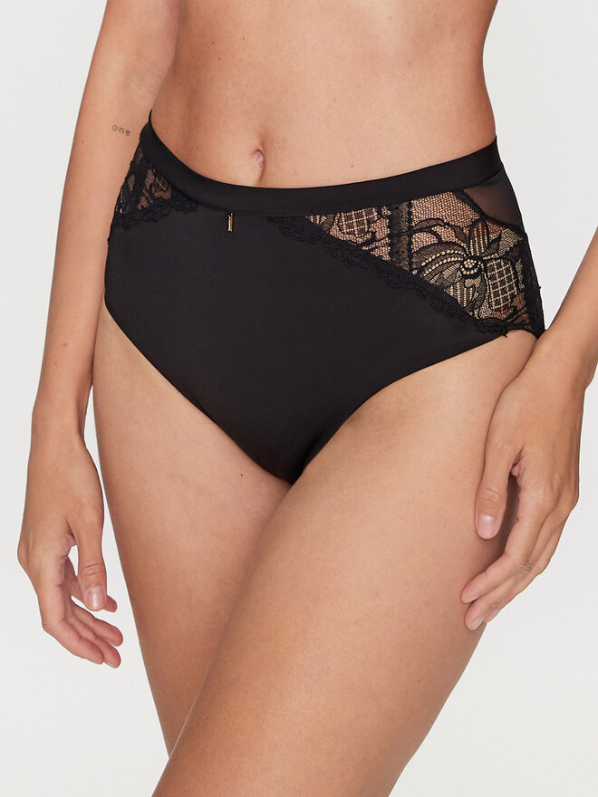 Chantelle Chantelle Klassischer Damenslip mit hoher Taille Orangerie C17Q80 Schwarz