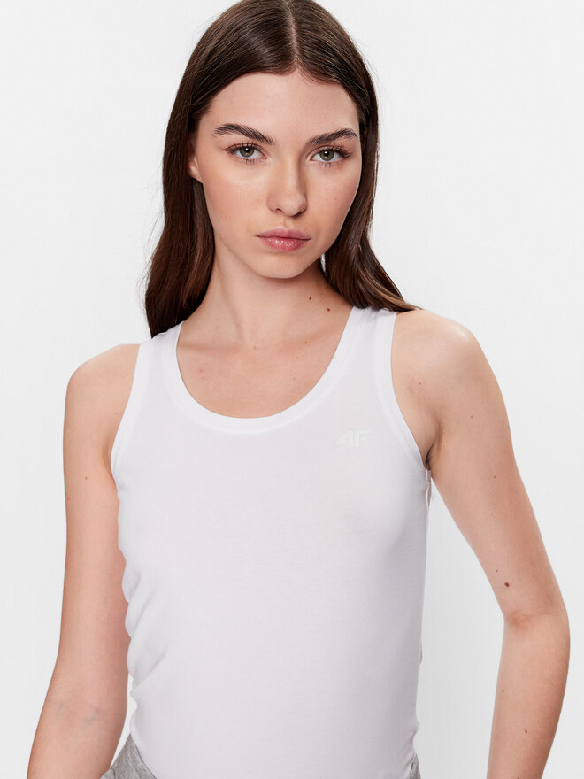 4F 4F Τοπ 4FSS23TTSHF581 Λευκό Regular Fit