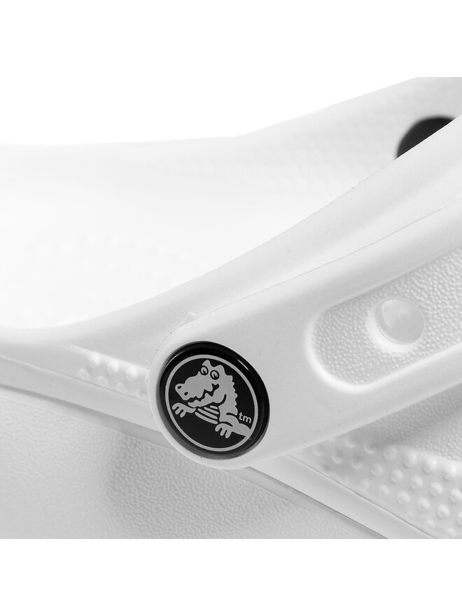Solid white crocs online