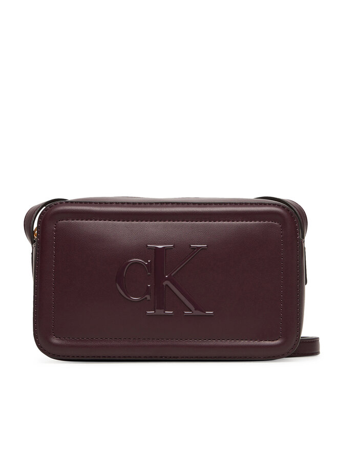 Calvin Klein Handtasche Calvin Klein Bold Ck Camera Bag LV04F3220G Dunkelrot