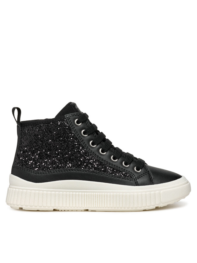 Geox Sneakersy Geox J Laquinny Girl J46M3D 0EWBC C9999 M Černá