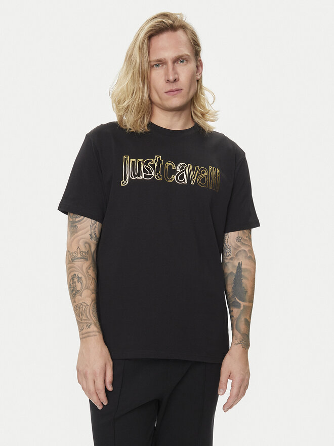 Just Cavalli Just Cavalli T-Shirt 76OAHG15 Μαύρο Regular Fit