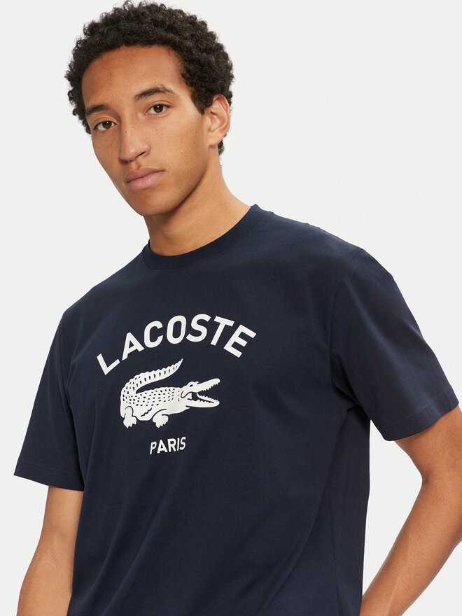 Lacoste Lacoste T-Shirt TH2733 Dunkelblau Classic Fit