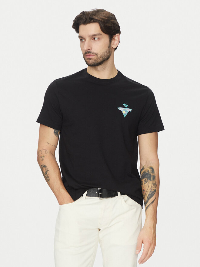Guess Jeans Guess Jeans T-Shirt M5GI55 K8FQ4 Μαύρο Regular Fit