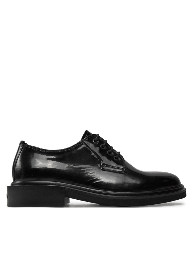 Calvin Klein Halbschuhe Calvin Klein Postman Derby Pat HM0HM01685 Schwarz