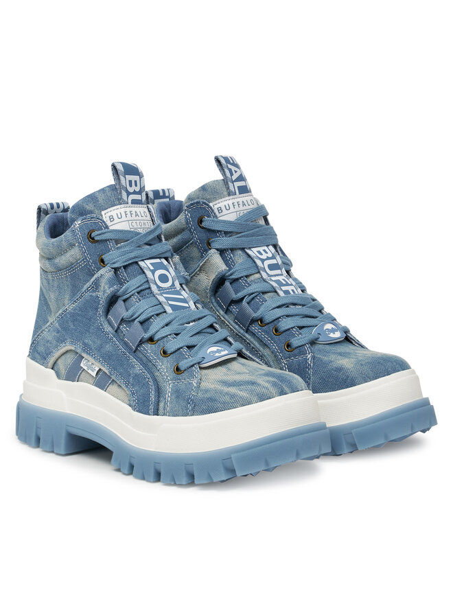 Buffalo Schnürstiefeletten Buffalo Aspha Nc Mid 1622566 Blau
