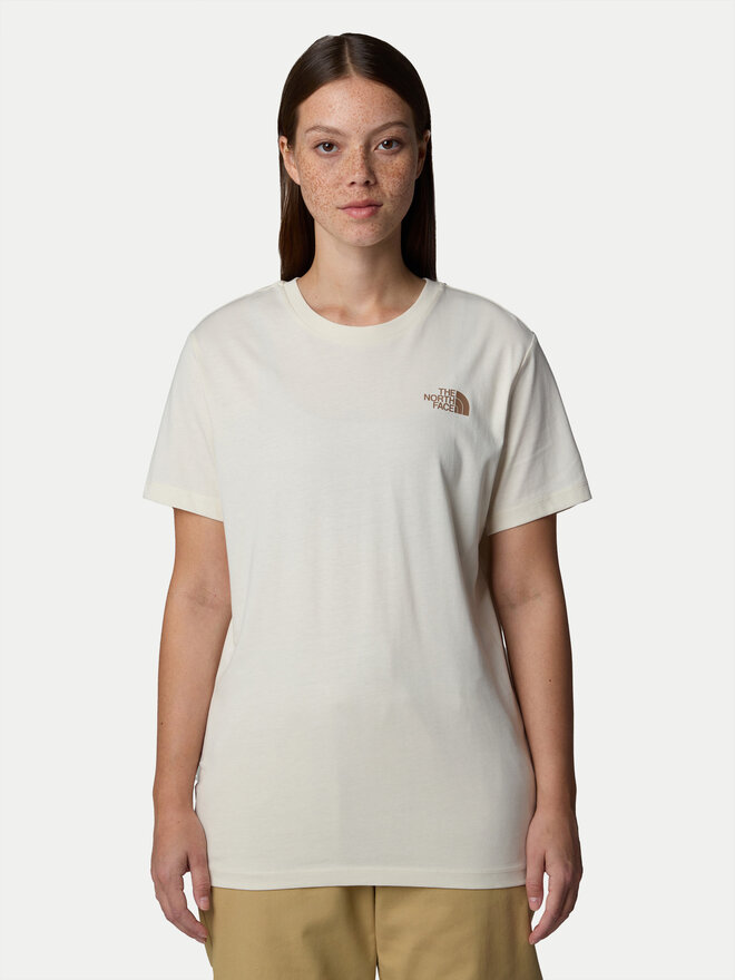 The North Face The North Face Camiseta Redbox NF0A87NK Écru Relaxed Fit