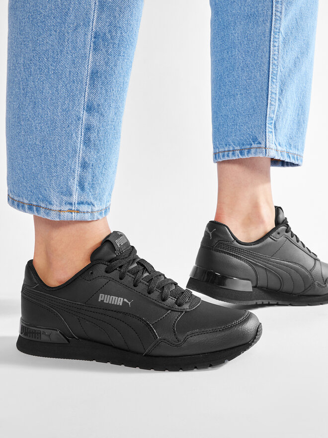 Sneakersy Puma St Runner V2 L Jr 366959 01 Czarny eobuwie .pl