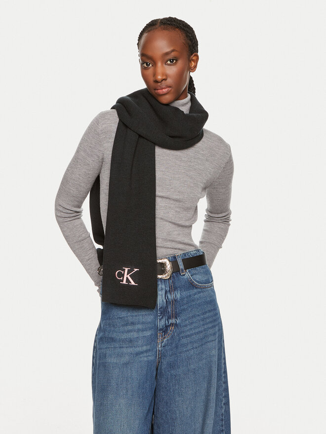 Calvin Klein Sciarpa Calvin Klein Monogram K60K612659 Nero