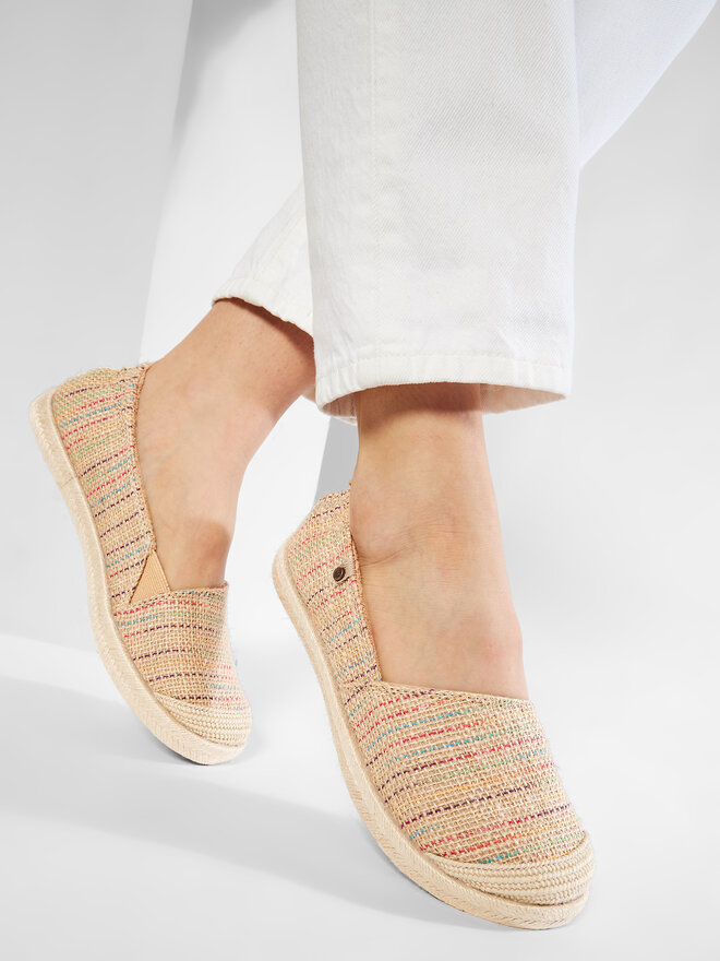 Birch metallic slub stripe women's espadrilles outlet
