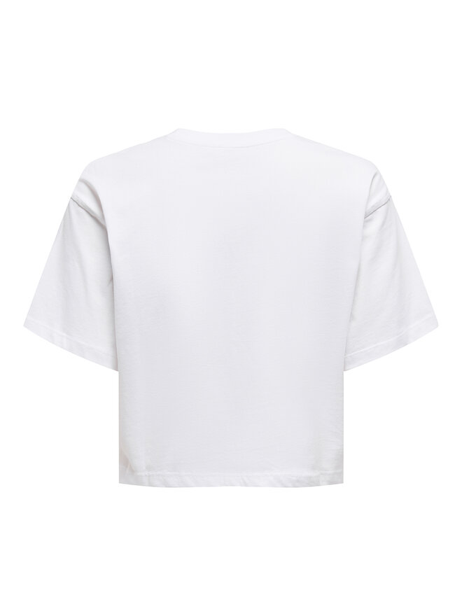 ONLY ONLY Camiseta Mickey Minnie 15348126 Blanco Regular Fit