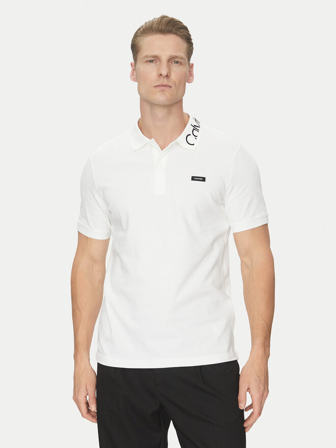 Calvin Klein Calvin Klein Poloshirt K10K114474 Weiß Regular Fit