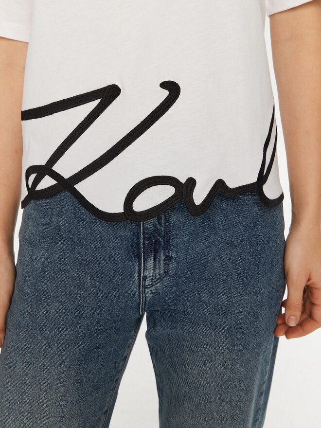 KARL LAGERFELD KARL LAGERFELD T-Shirt A1W17013 Weiß Regular Fit