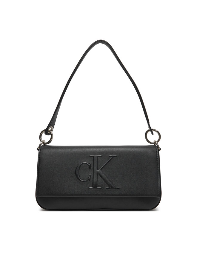 Calvin Klein Jeans Ročna torba Calvin Klein Jeans Sculpted Flap Shoulder Pouch LV04K3148G Črna