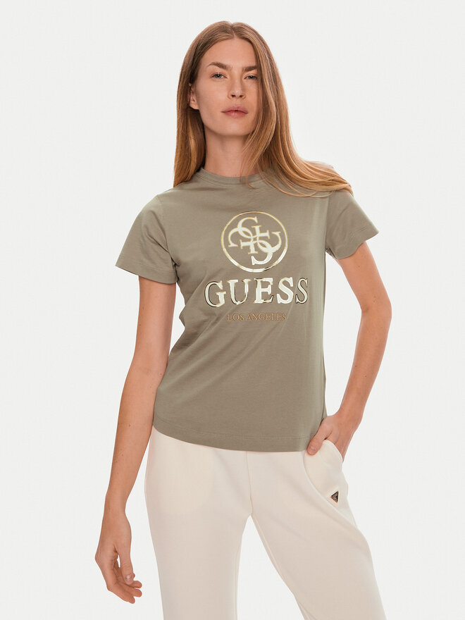 Guess Guess Marškinėliai V4BI00 I3Z14 Pilka Regular Fit