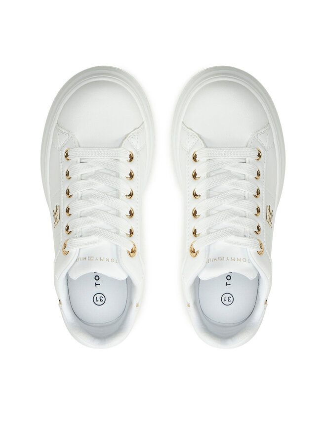 Tommy Hilfiger Сникърси Tommy Hilfiger Low Cut Lace-Up Sneaker T3A9-33749-1355 M Бял