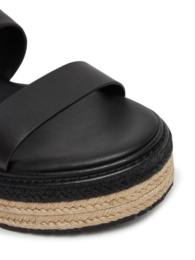 Calvin Klein Espadrilles Calvin Klein Flatform Wedge Slide - He HW0HW02374 Fekete