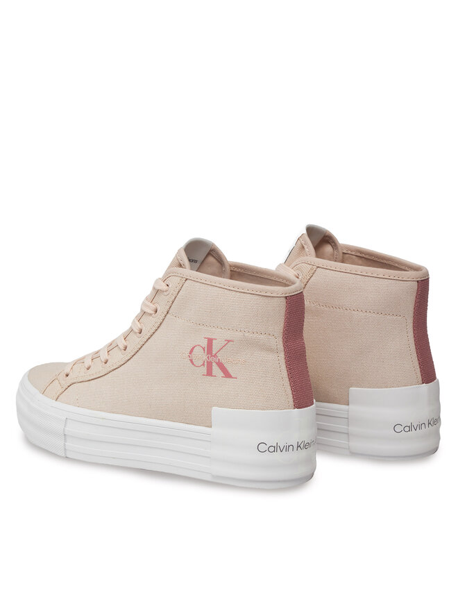 Calvin Klein Jeans Sneakersy Calvin Klein Jeans Bold Vulc Flatf Mid Cs Ml Btw YW0YW01392 Béžová