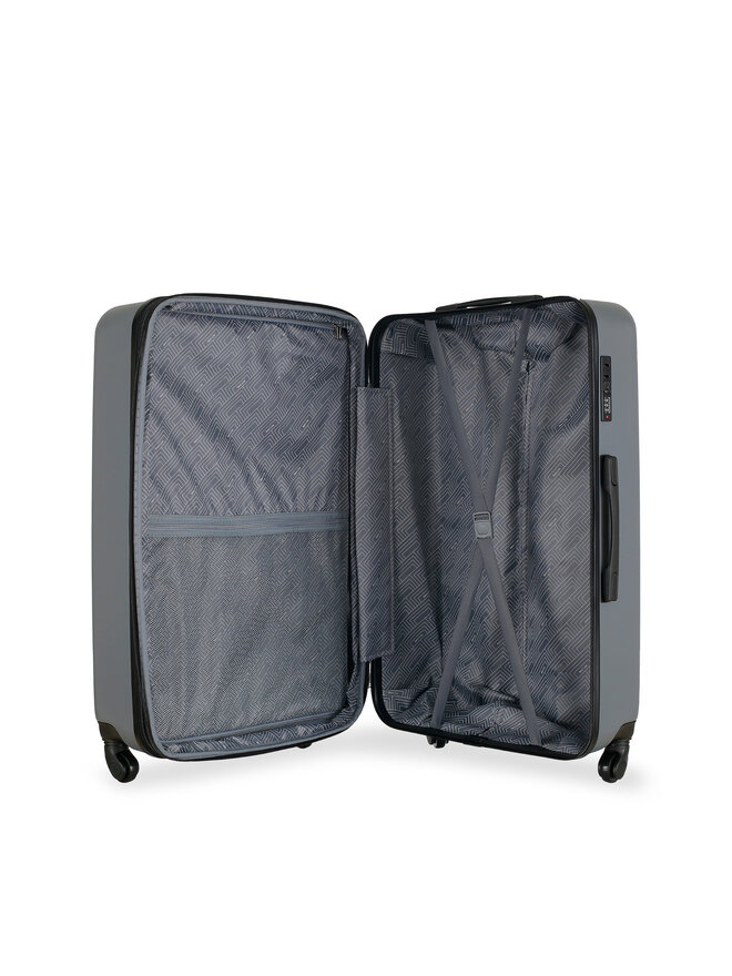 Semi Line Μεγάλη Βαλίτσα Semi Line T5924-3 Γκρι